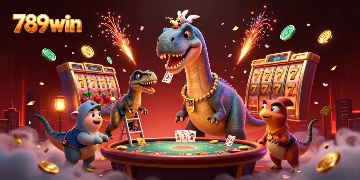 Engage with 789win's thrilling online casino experience featuring fun characters and vibrant 3D elements.