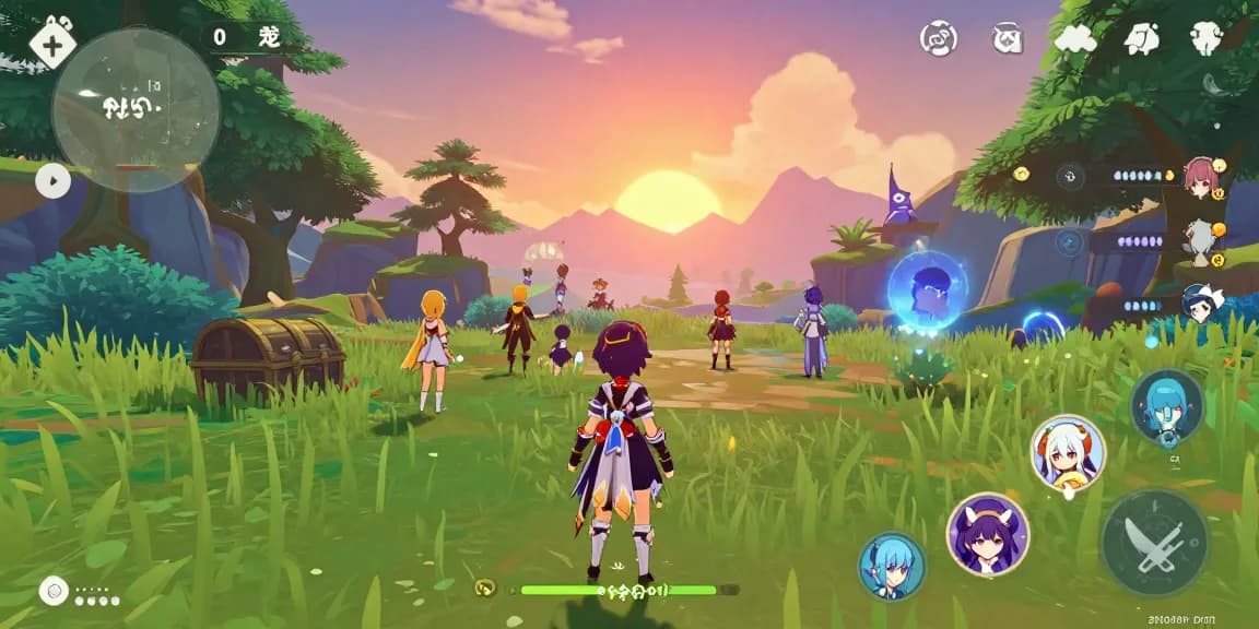 Exciting virtual scene showcasing ecchi games with colorful characters and immersive landscapes.