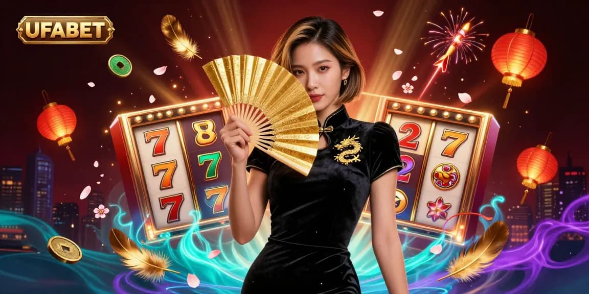 Experience thrilling excitement with UFABET's dynamic slot games featuring vibrant reels and engaging symbols.