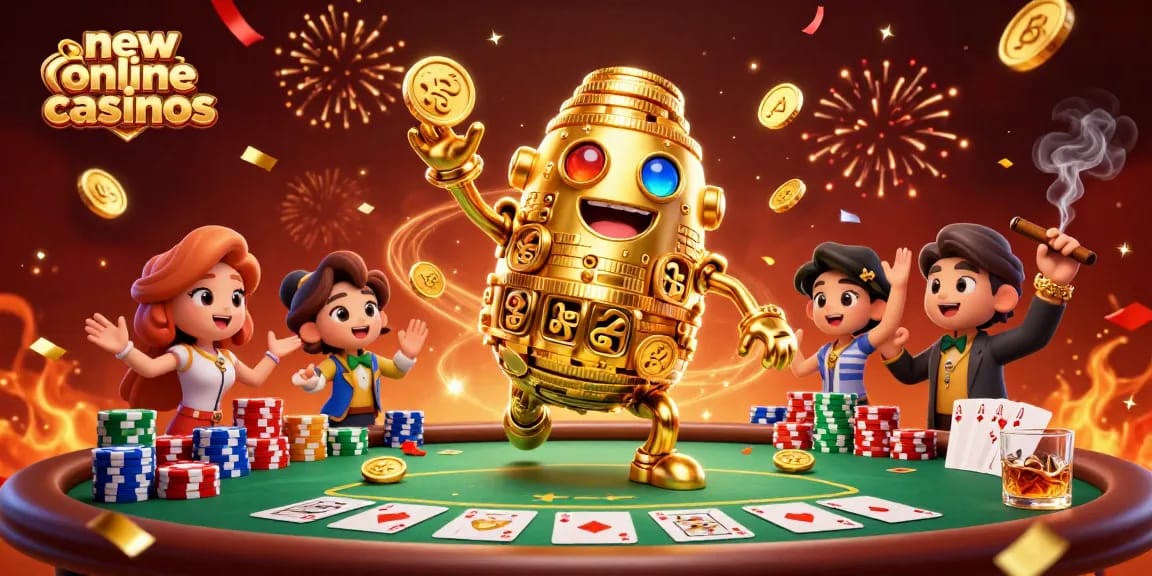 Experience the excitement of new online casinos with dynamic gold coin golem and poker elements