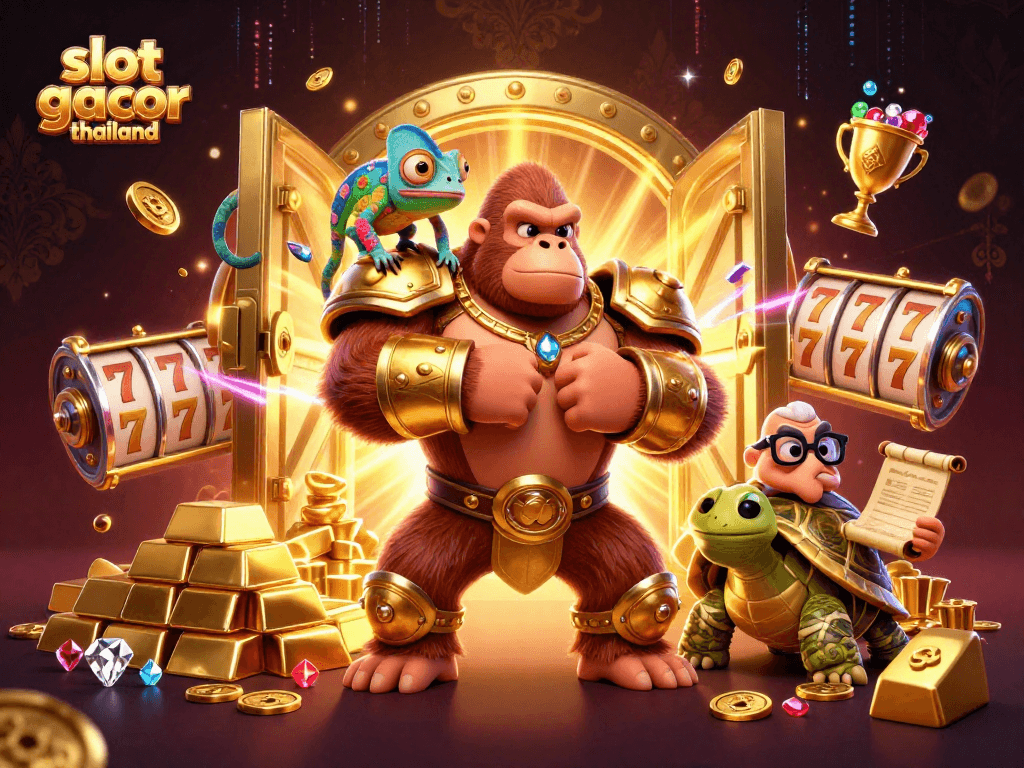 Engage with slot gacor thailand including dynamic golden treasures and 3D cartoon characters in action.