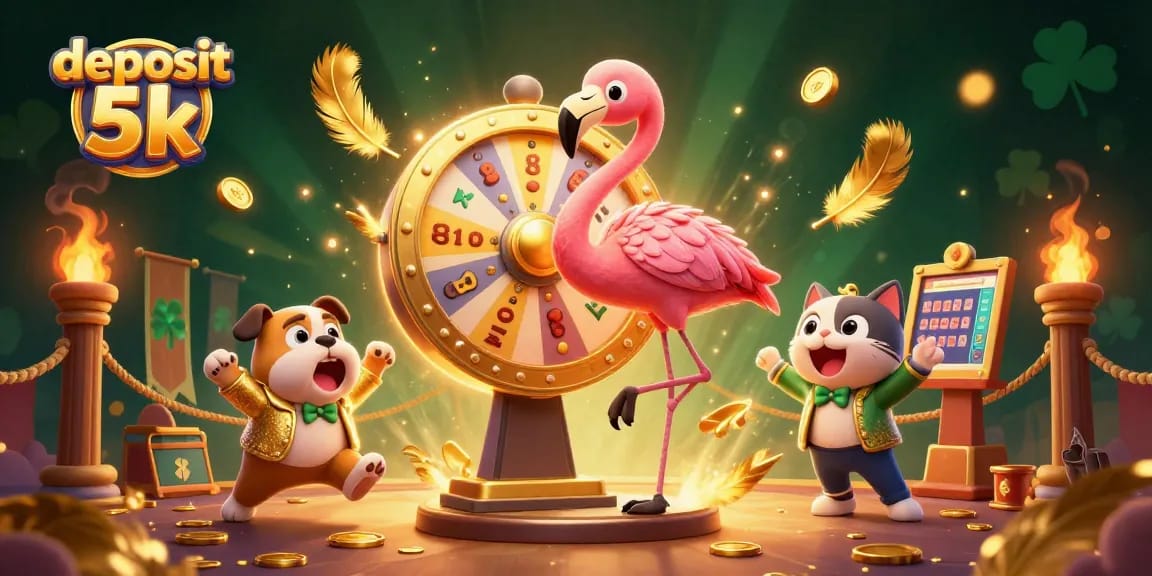 Experience thrilling wins with deposit 5k at our dynamic casino scene featuring vibrant characters.