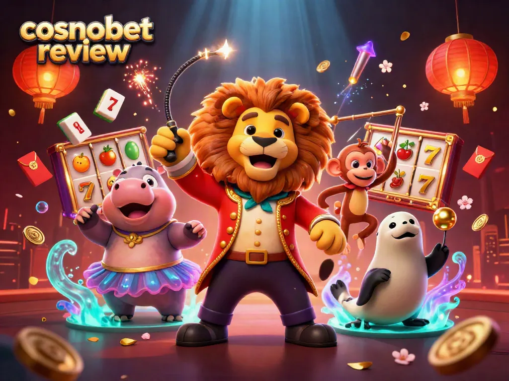 Engage with the vibrant cosmobet review featuring lively casino characters amidst lively gaming elements.