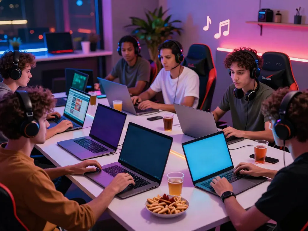 Engaged players enjoying diverse games on http://debet-onl.com platform in a vibrant gaming room.