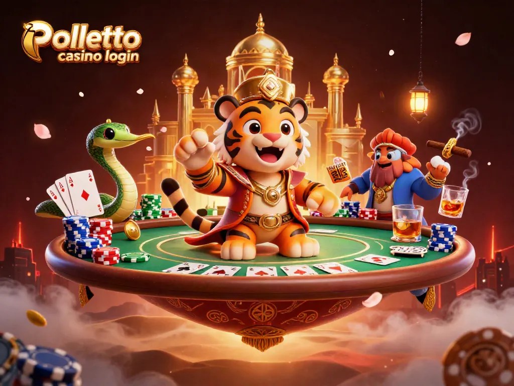 Play at Rolletto Casino with excitement, featuring a rich scene of games, sultan, and magic.